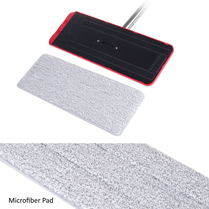 Platt mopp med hink + två bitar av MaxiClean GB850 MOP mikrofiber