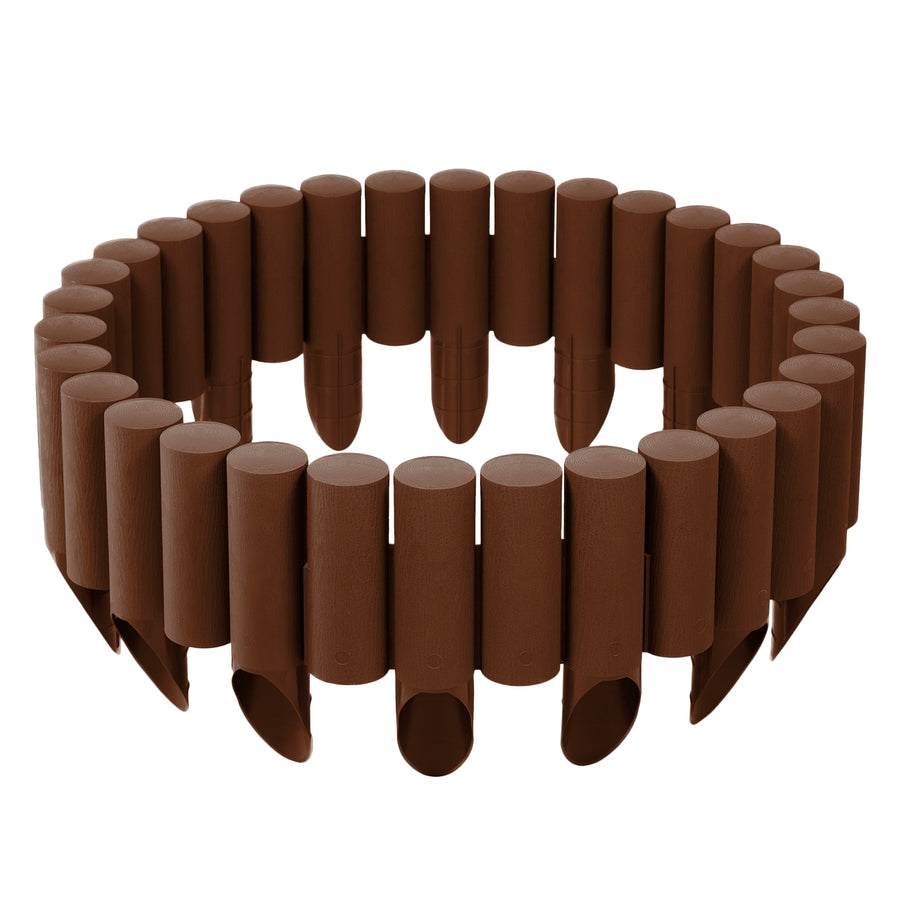Cellfast trädgårdsstaket, träimitation, frostbeständigt, längd 2,3 m, färg brun, 34-041