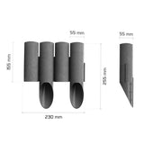 Cellfast trädgårdsstaket, träimitation, frostbeständigt, längd 2,3 m, färg grafit, 34-044