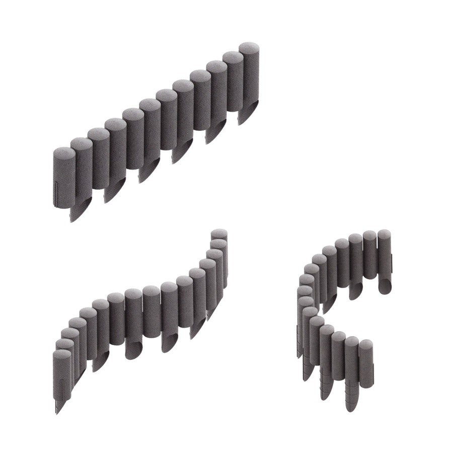 Cellfast trädgårdsstaket, träimitation, frostbeständigt, längd 2,3 m, färg grafit, 34-044