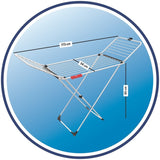 Tvättmaskin Vileda Extra, torkyta 20 m, 8 mm tjocka aluminiumsladdar, vit