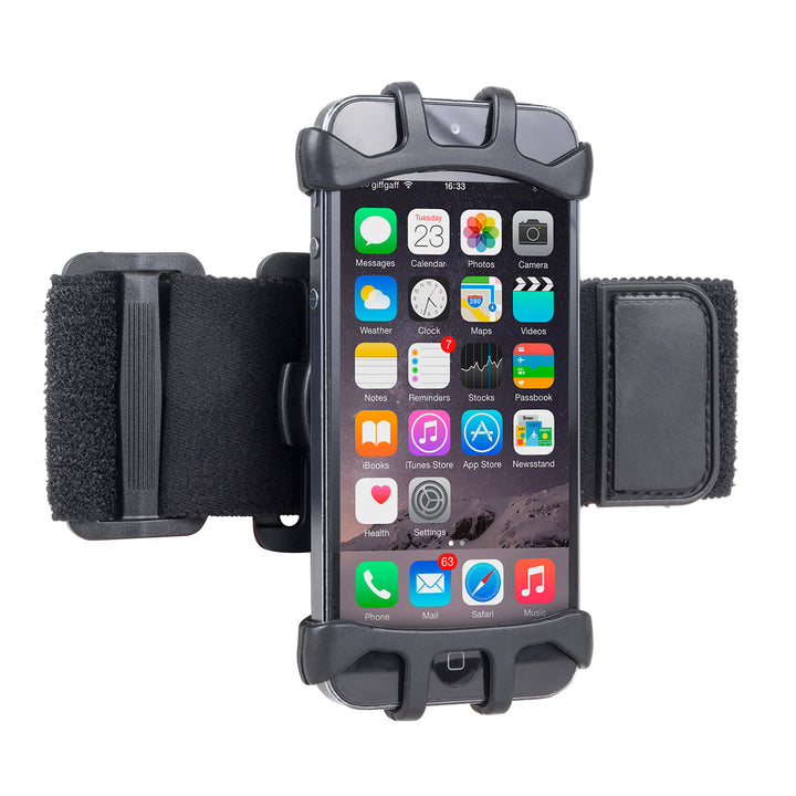 Maclean MC-786 Universal Phone Armband Holder för sport, roterande, för 4-6" mobiltelefoner, Solid