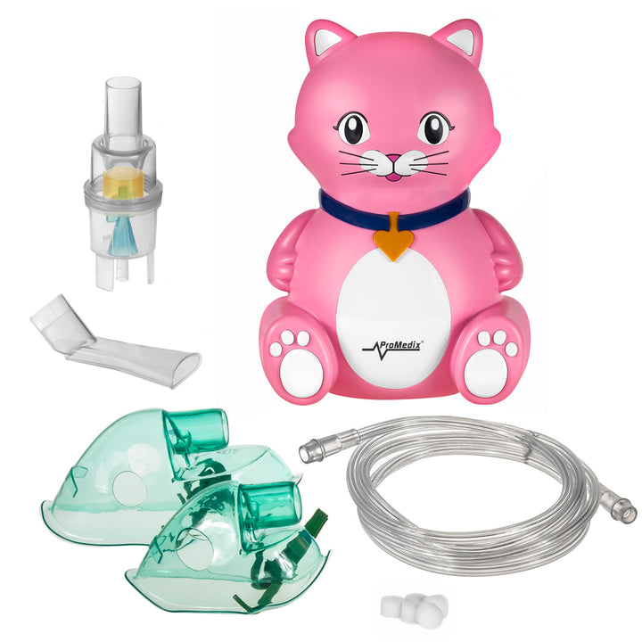 Inhalator för babykatt Promedix PR-816, set nebulisator, masker, filter