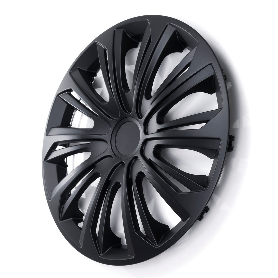 Universal navkapslar 14" NRM STRONG svart matt 4 st