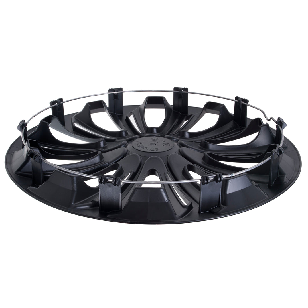 Universal navkapslar 14" NRM STRONG svart matt 4 st