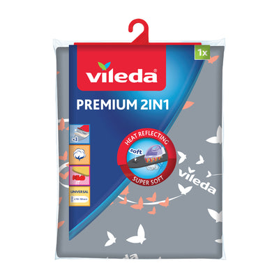 VILEDA PREMIUM 2 för 1 lock för strykbräda Passar alla typer av brädor (30-45 cm × 110-130 cm).
