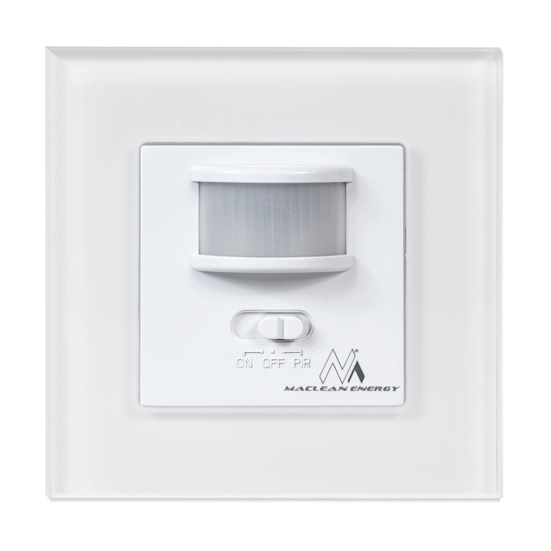 MCE240 Maclean Energy Wall Motion Detector för IR med en elektrisk kopplingsbox, glasram