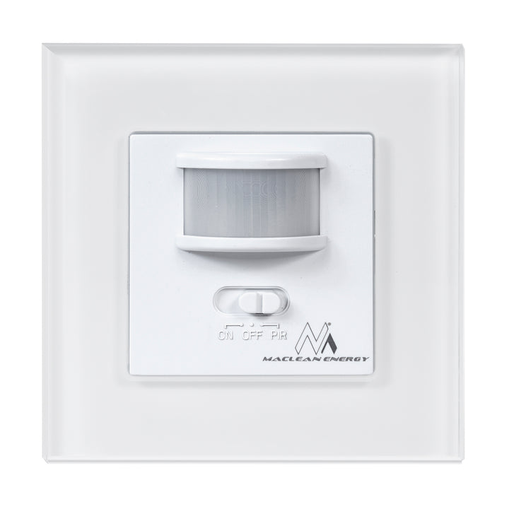 MCE240 Maclean Energy Wall Motion Detector för IR med en elektrisk kopplingsbox, glasram