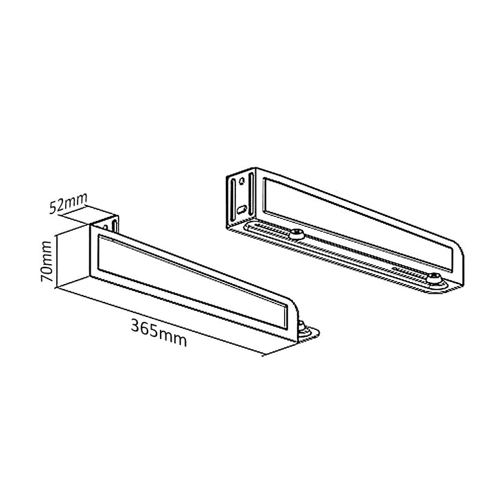 Maclean MC-807 Väggmonteringshandtag Fästen svart, upp till 35 kg