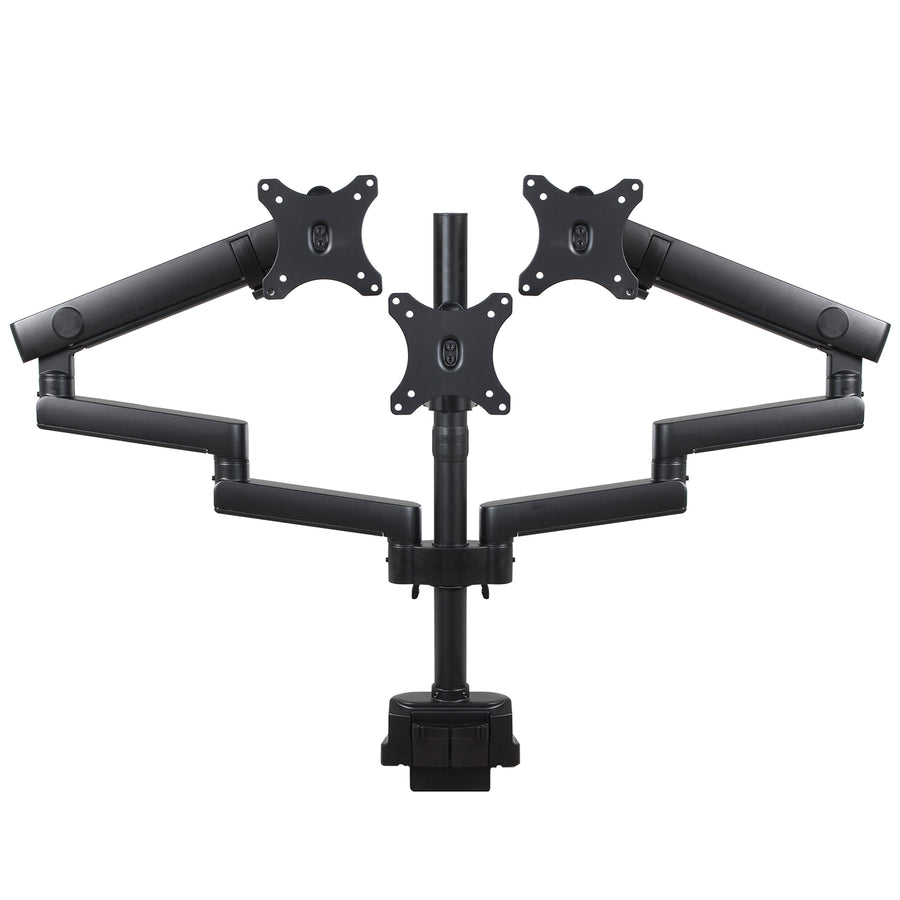 Maclean skrivbordsfäste för 3 LCD-skärmar, VESA 75x75 och 100x100, 2x USB 3.0, 17-27", 3x7kg, MC-811