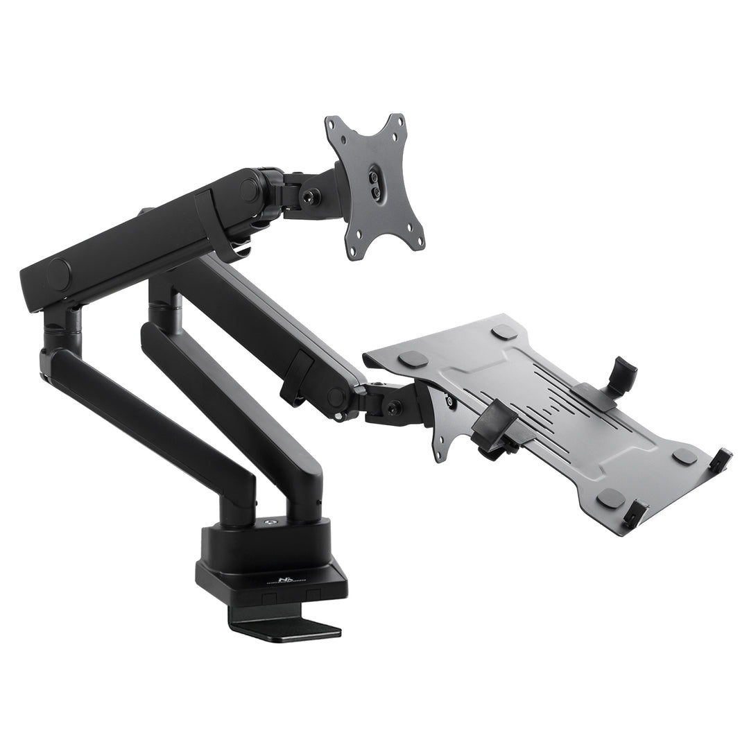 Maclean MC-813 Dual Desk Mount för en skärm och en bärbar dator 17 "-32" 2x8kg VESA 75x75, 100x100