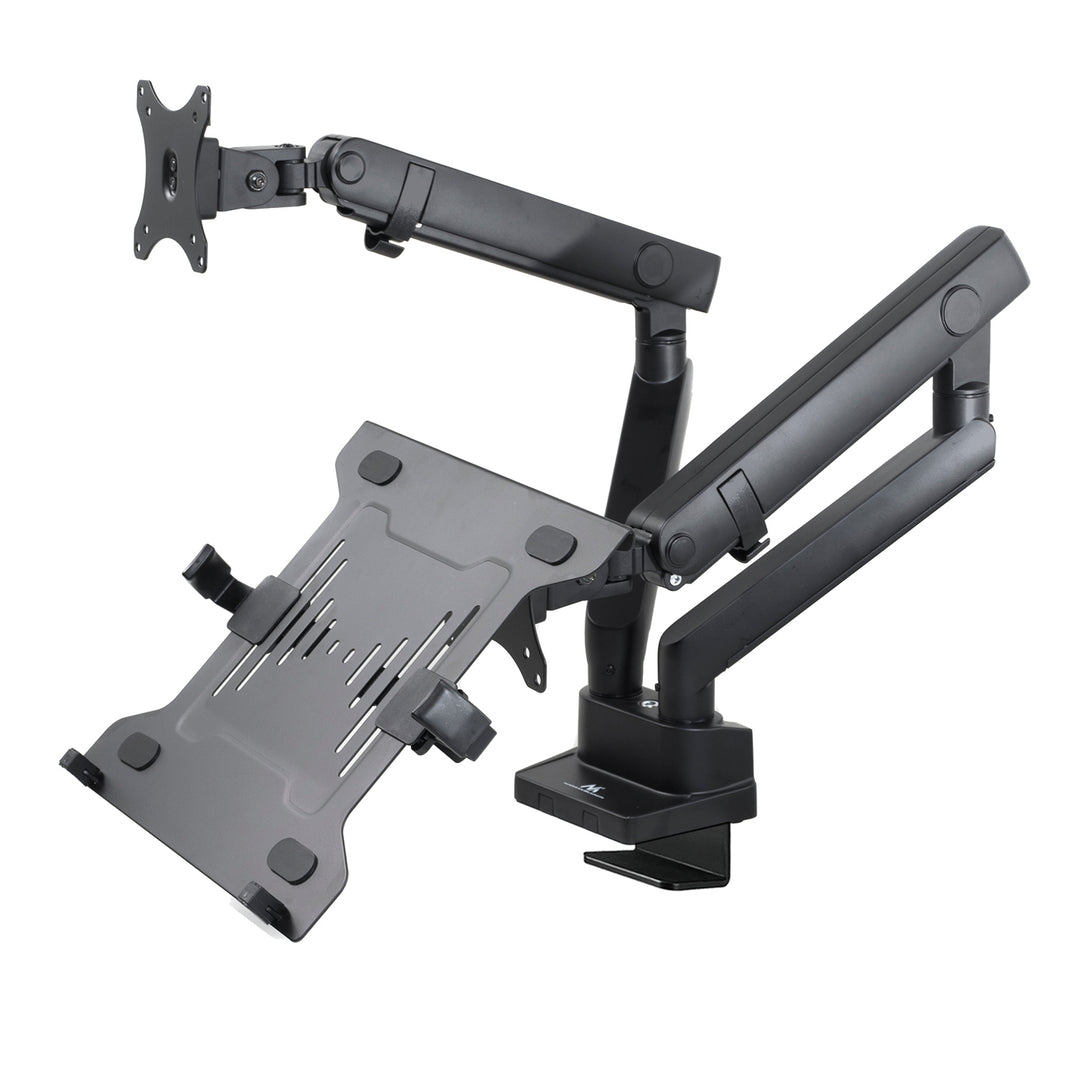 Maclean MC-813 Dual Desk Mount för en skärm och en bärbar dator 17 "-32" 2x8kg VESA 75x75, 100x100