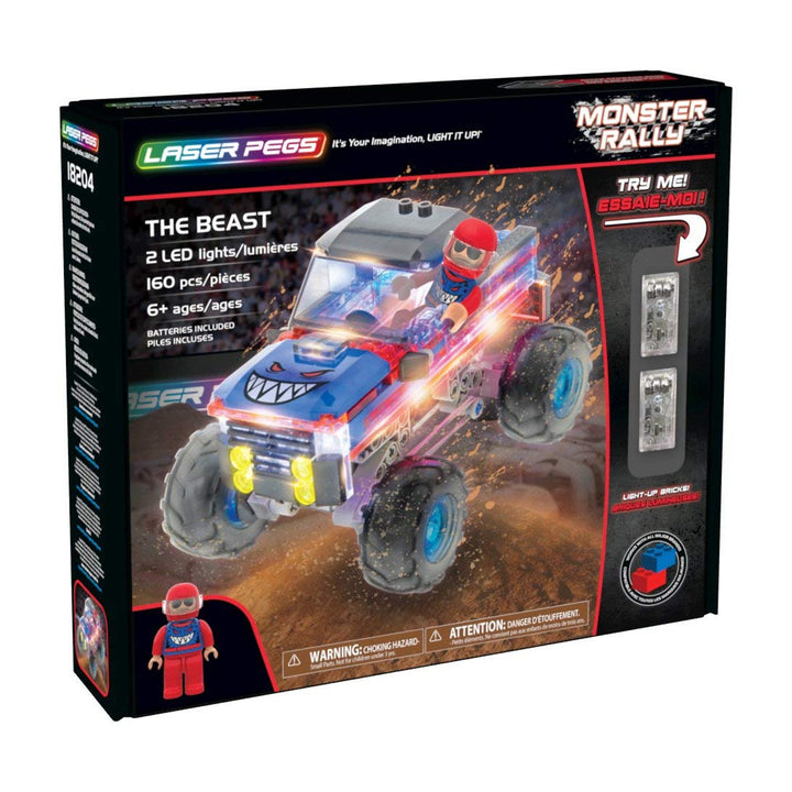 Ljusblock LED Laser Pegs The Beast Monster Truck 160 Stycken