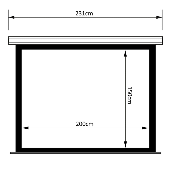 Maclean Premium MC-992 200 x 150 cm 100" spänd elektrisk skärm