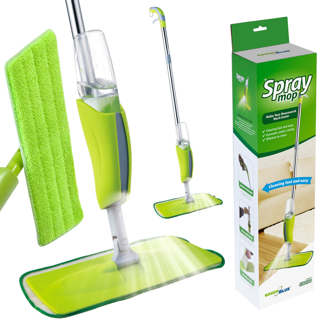 GreenBlue GB830 Flat Spray Mop med 2 förstärkta mikrofibersatser