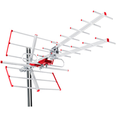 Maclean MCTV-855 Utomhus TV-Antenn DVB-T/T2 HEVC Combo UHF VHF Aktiv Max 100dBµV  Lte Filter