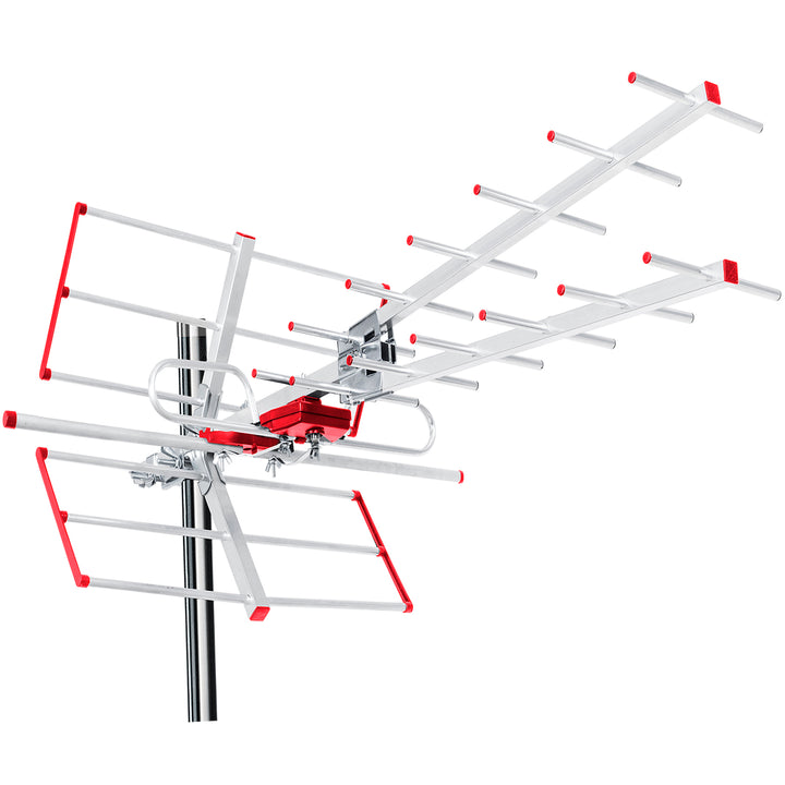 Maclean MCTV-855 Utomhus TV-antenn DVB-T/T2 HEVC Combo UHF VHF Passiv Max 100dBµV Lte-filter