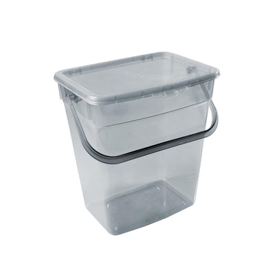 Plast Team 10L pulverbehållare transparent - Grå