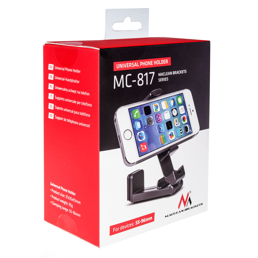 Maclean MC-817 Universal telefonfäste Kompakt hopfällbar