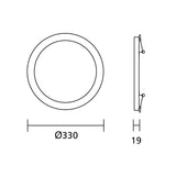 LED-plafondpanel 7in1 infälld ultrasmal 30W 3 färger (WW, NW, CW) Led4U LD142 mikrovågsugn inbyggd strömförsörjning