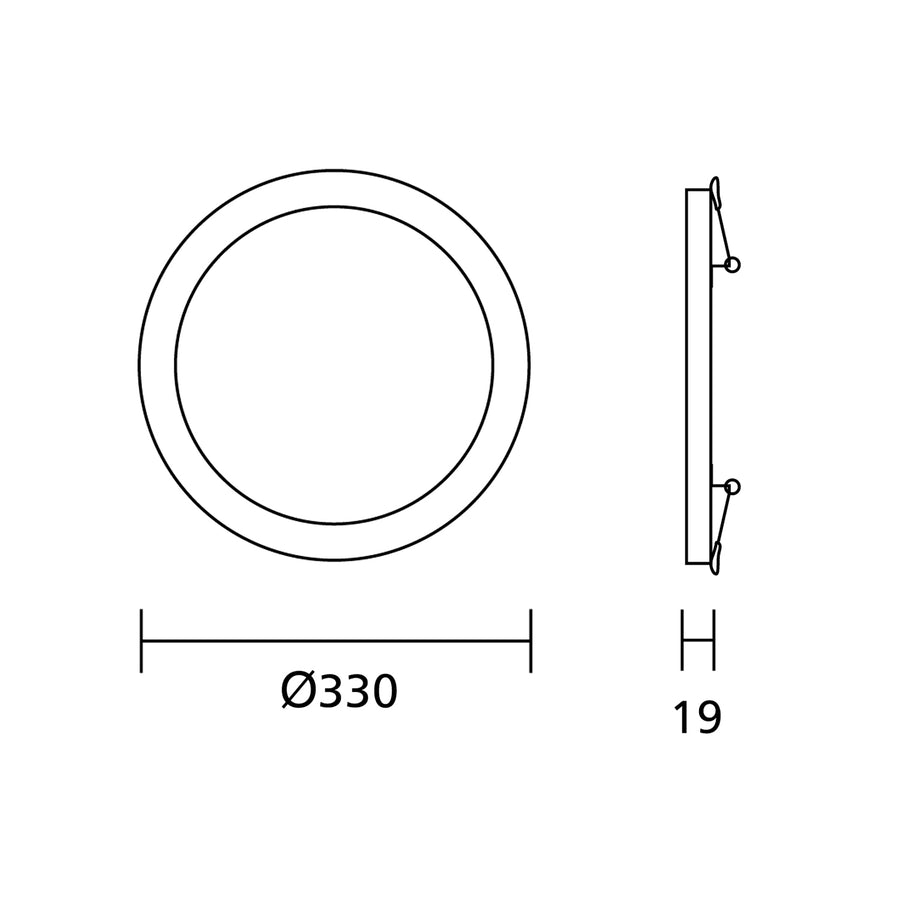 LED-plafondpanel 7in1 infälld ultrasmal 30W 3 färger (WW, NW, CW) Led4U LD142 mikrovågsugn inbyggd strömförsörjning