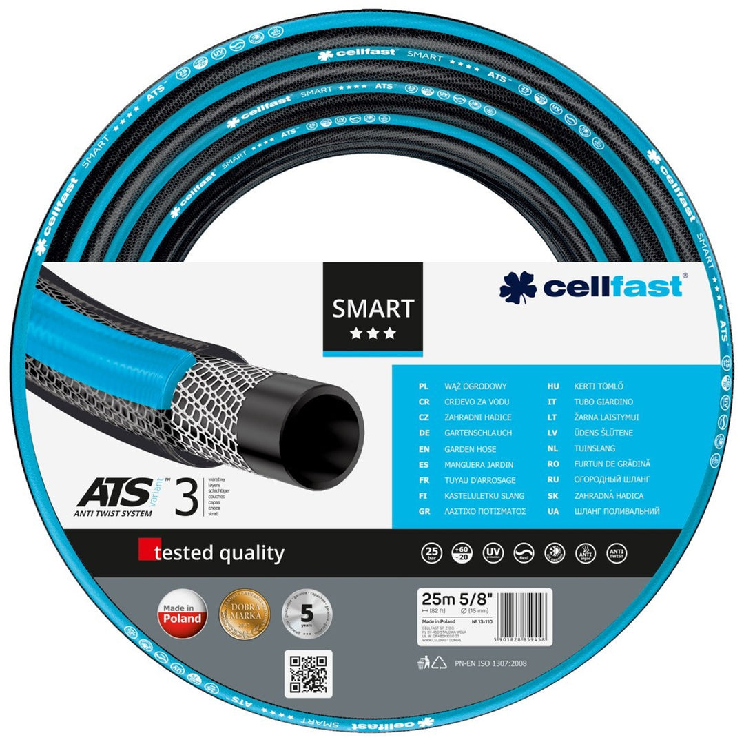 Vattenslang med 3 kapaciteter Cellfast SMART Anti Twist System