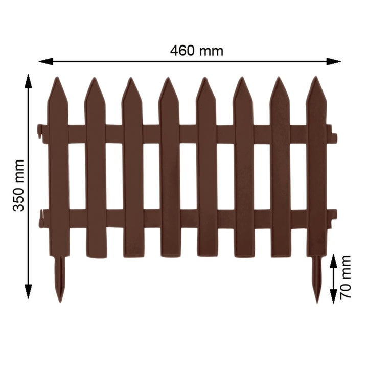 Garden Fence PROSPERPLAST Garden Classic IPŁSU R222 brun