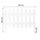 Garden Classic trädgårdsstaket IP£SU2 S449 3,6 m vit. Robust konstruktion, enkel montering. Höj trädgårdens charm, dela blomsterbäddar & gräsmattor. Tillverkat av PROSPERPLAST för hållbarhet och stil.
