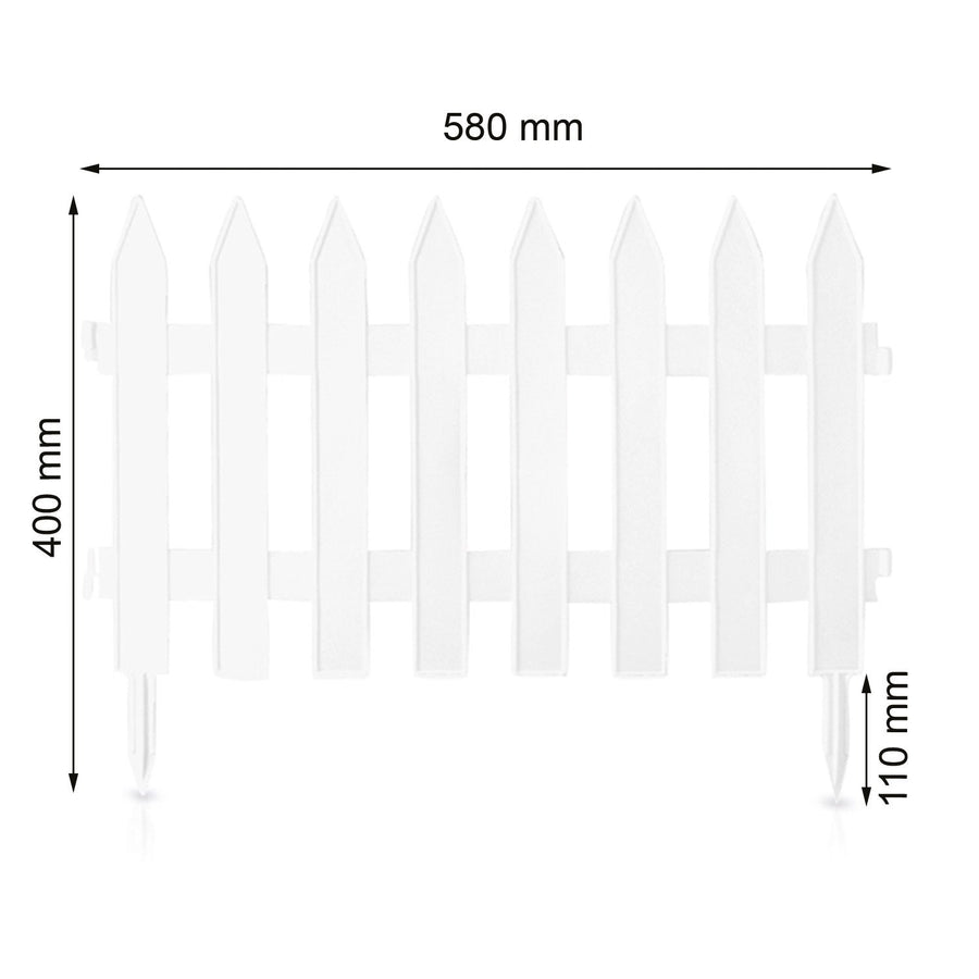 Garden Classic trädgårdsstaket IP£SU2 S449 3,6 m vit. Robust konstruktion, enkel montering. Höj trädgårdens charm, dela blomsterbäddar & gräsmattor. Tillverkat av PROSPERPLAST för hållbarhet och stil.
