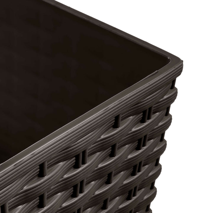 Kvadratisk rottingplanter 17L umbra Prosperplast Rato DRTC500 440U