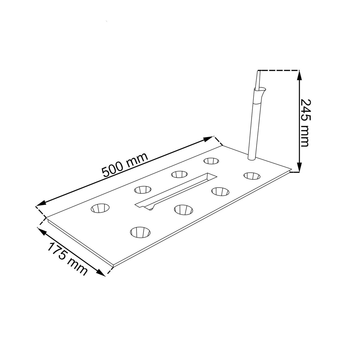 Kvadratisk rottingplanter 17L umbra Prosperplast Rato DRTC500 440U