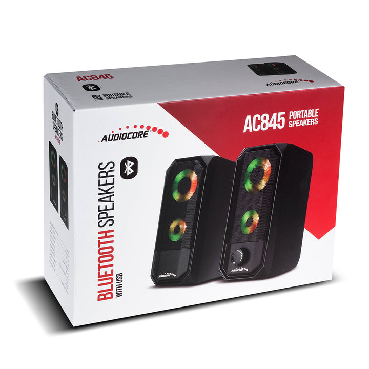 Audiocore AC845 Bluetooth 4.2 datorhögtalare, 3,5 mm minijack, USB 5v 10W - Touch Control Svart