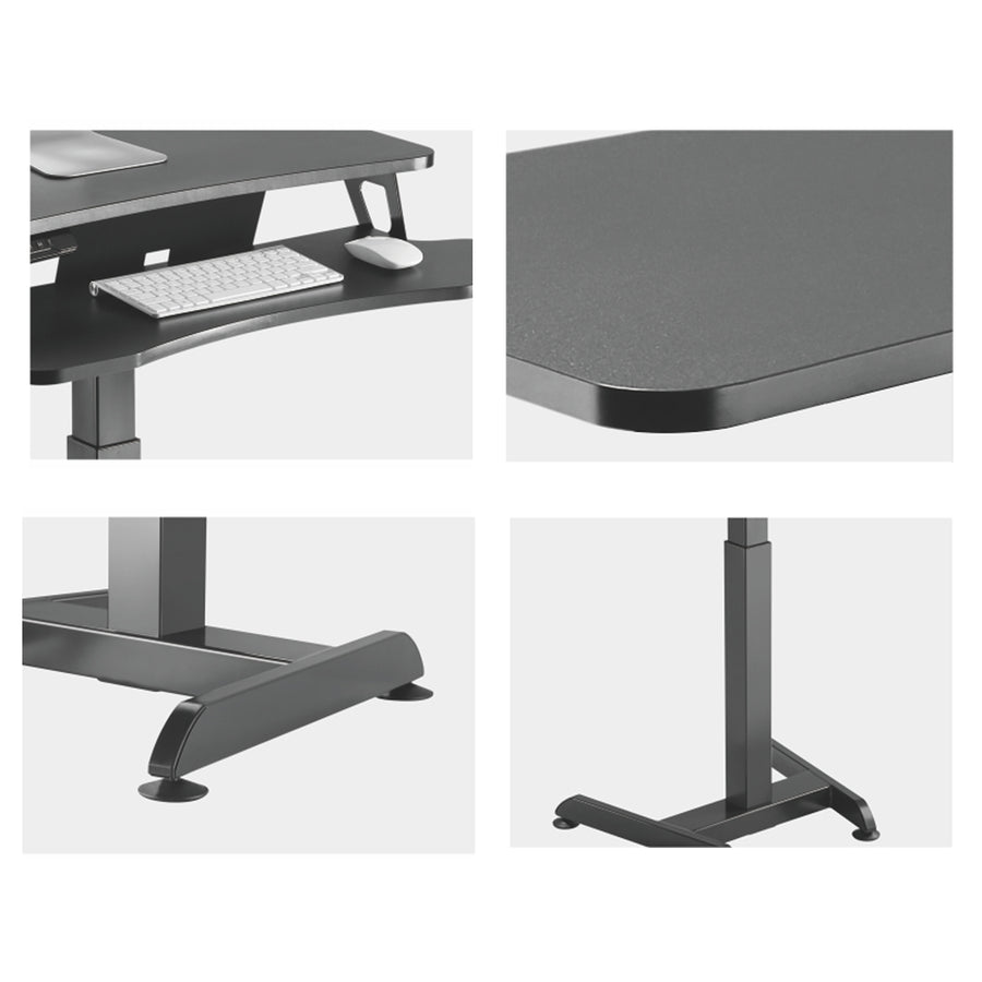 Elektriskt skrivbord, bord, arbetsstation, höj- och sänkbart, Maclean MC-835 maxhöjd 122cm max 37 kg - för sittande och stående arbete