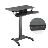 Elektriskt skrivbord, bord, arbetsstation, höj- och sänkbart, Maclean MC-835 maxhöjd 122cm max 37 kg - för sittande och stående arbete