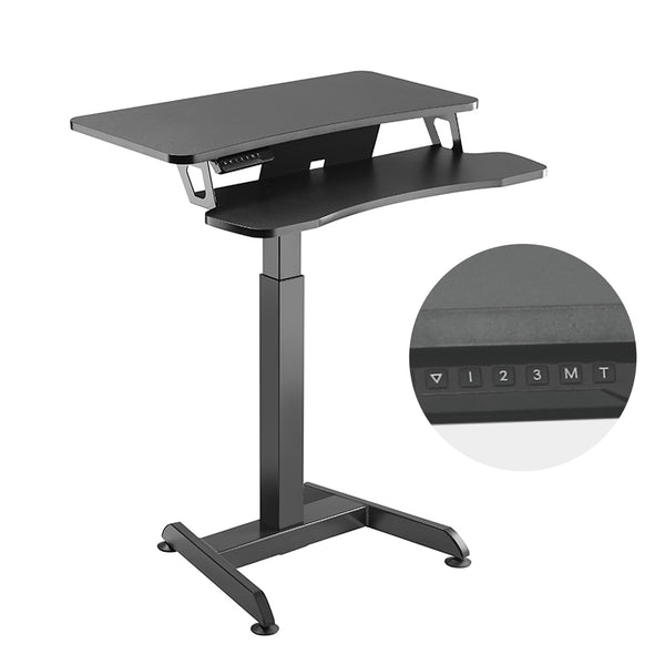 Elektriskt skrivbord, bord, arbetsstation, höj- och sänkbart, Maclean MC-835 maxhöjd 122cm max 37 kg - för sittande och stående arbete