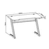 Svart spelbord NanoRS RS120 50kg max, höjd 750mm