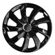 Universal navkapslar 15" NRM STIG svart lack press-on 4 st