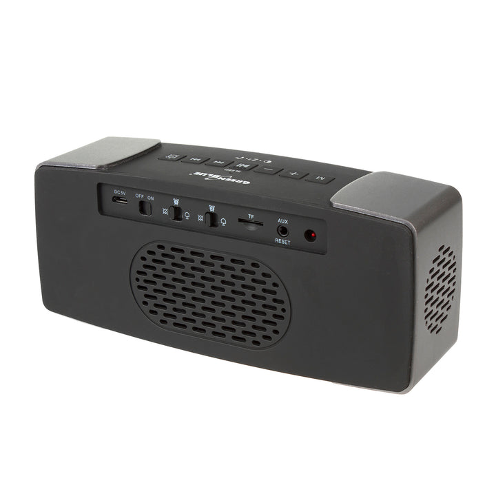 Bluetooth 4.2 klockradio, FM, aux-in, 6W, temperatur, väckarklocka, klocka, GreenBlue GB200 2200 mAh-batteri