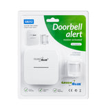 Trådlös dörrsignal, rörelsesensor med 52 melodier, vit, GreenBlue GB212, 230 V, max 58 sensorer