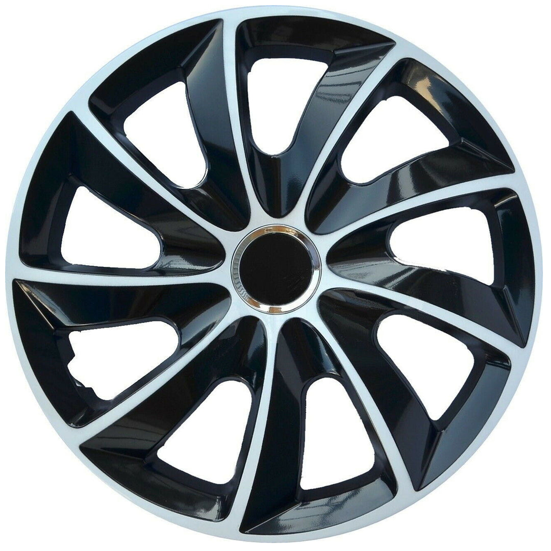 Universal navkapslar 14" STIG Extra vit/svart 4 st