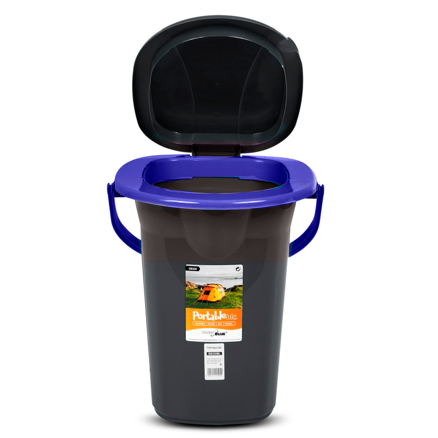 GreenBlue GB320BB svart och marinblå resetoalett