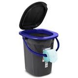 GreenBlue GB320BB svart och marinblå resetoalett