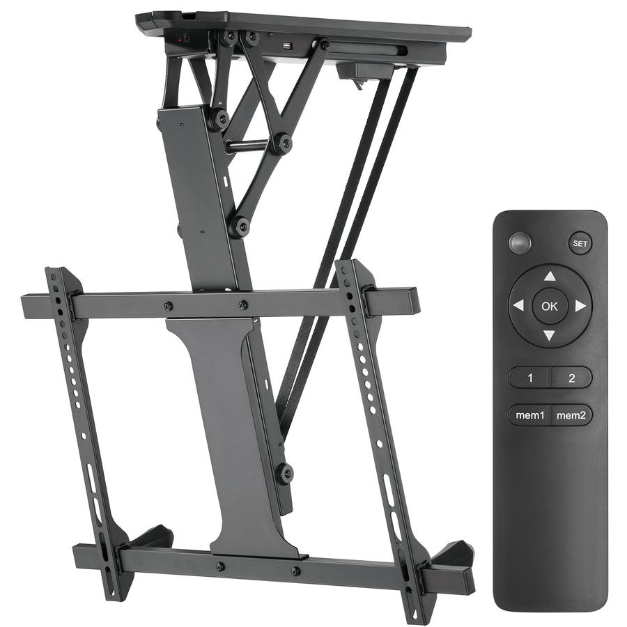 Elektriskt takfäste för TV, för lutande väggar 32"-70" 35 kg max fjärrkontroll Maclean MC-880 max VESA 600x411