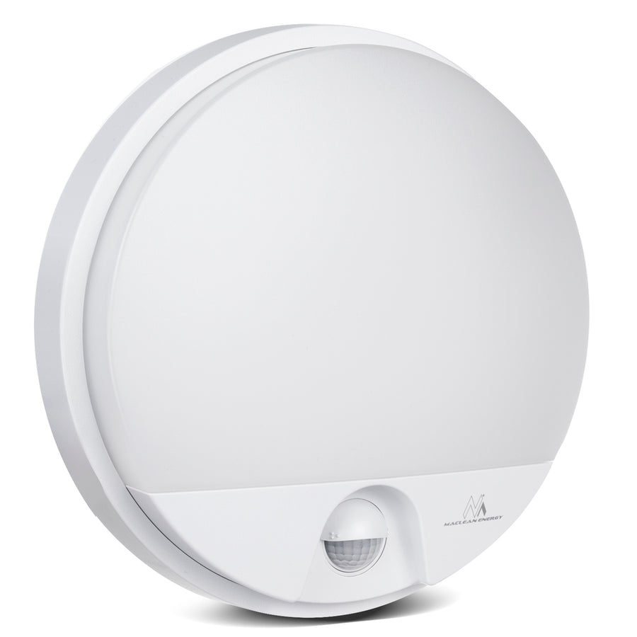 Infraröd rörelsedetektor LED-lampa MCE291 W 1100lm 15W IP54 Maclean Energy färg vit