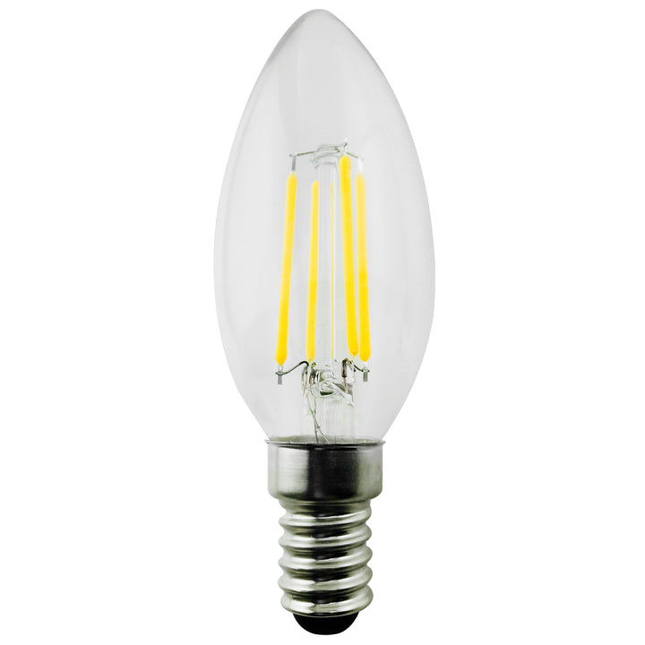 LED -glödlampa E14, 4W 230V Maclean Energy MCE285 WW varmvit 3000K 400lm retro edison dekorativt ljus C37