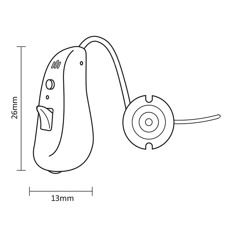 Promedix PR-420 Hearing Aid Digital bearbetning och brusreducering 4 driftlägen