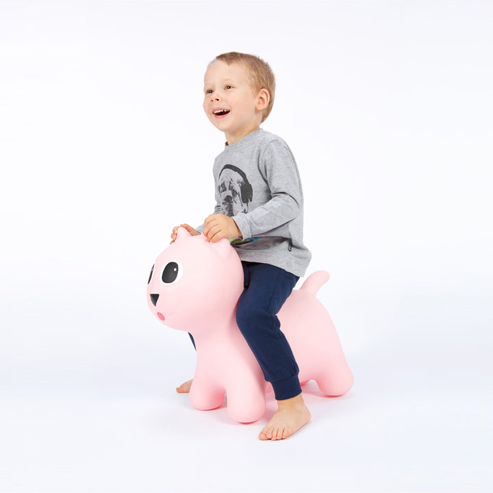 Pink Tootina kitty - uppblåsbar hoppleksak för barn