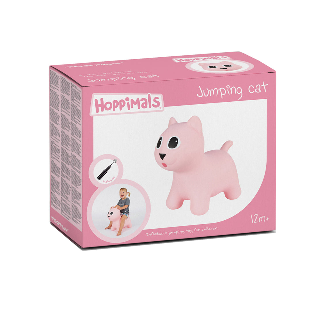 Pink Tootina kitty - uppblåsbar hoppleksak för barn