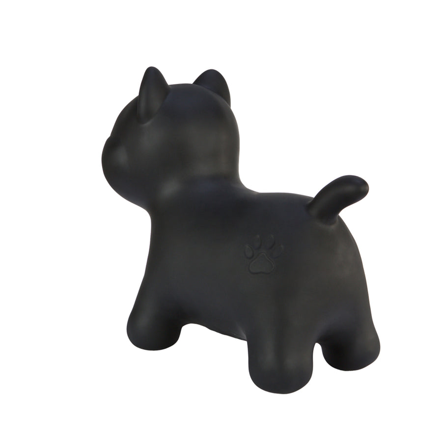 Gummitratt för barn Hoppimals med pump - svart katt
