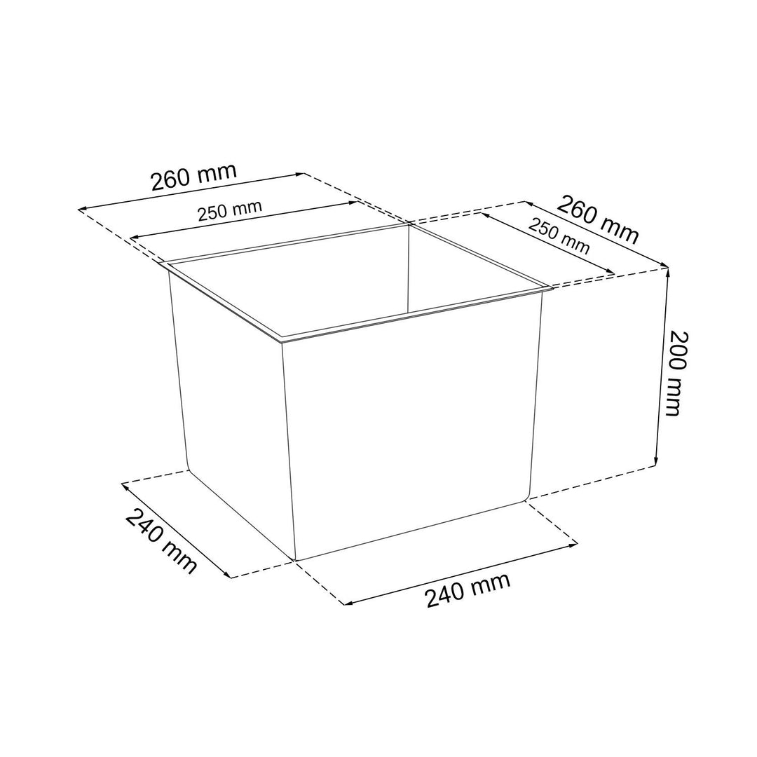 Urbi fyrkantig planter med insats DURS265-S449 - vit